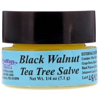 WiseWays Herbals, ブラック ウォルナットティー ツリー サルベ、 1/4 oz (7.1 g)