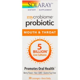 Solaray, マイクロバイオーム・プロバイオティクス、口腔内とのどに、ベリー味、トローチ 30 錠