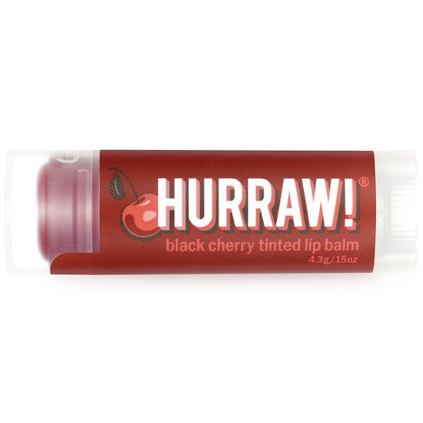 Hurraw! Balm, 色つきリップバーム、黒いチェリー、 .15 oz (4.3 g)