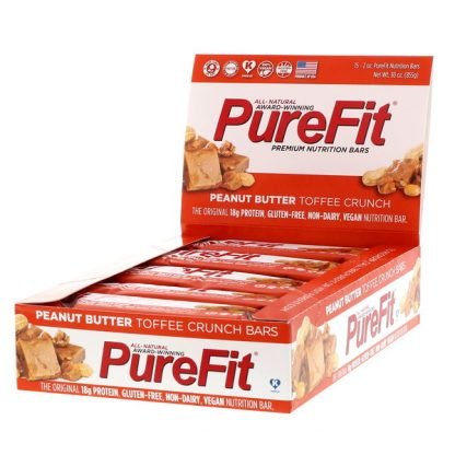 PureFit Bars, プレミアム栄養バー、ピーナッツバター・トフィークランチ、15本、2オンス（57 g）