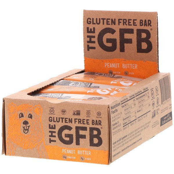 The GFB, グルテンフリーバー、ピーナツバター、12本、2.05オンス (58 g)