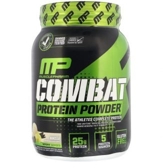 MusclePharm, コンバット プロテインパウダー™, バニラ, 32 オンス (907 g)
