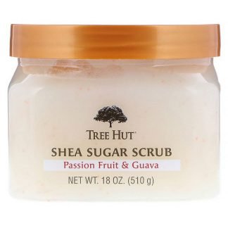 Tree Hut, シアバターシュガースクラブ、パッションフルーツ&グアバ、510g（18 oz）