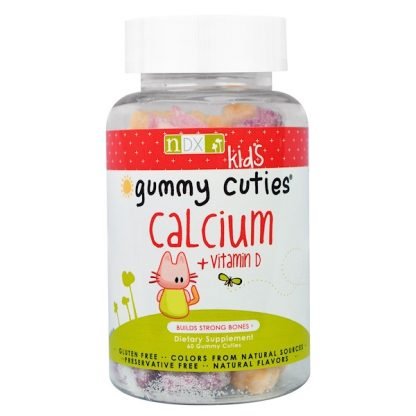 Natural Dynamix (NDX), キッズGummy Cuties、カルシウム + ビタミン D、 Gummy Cuties 60個