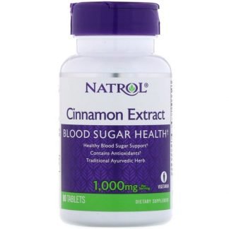 Natrol, シナモンエキス、1000mg、80錠