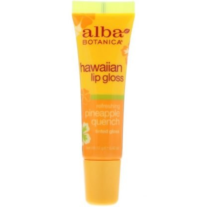 Alba Botanica, クリアリップグロス、パイナップル・クエンチ、0.42オンス (12 g)