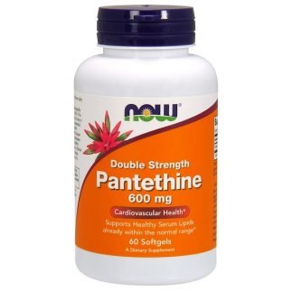 Now Foods, パンテチン、ダブルストロング、600 mg、60ソフトジェル