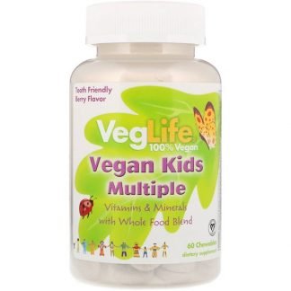 VegLife, ヴィーガンキッズマルチプル, ベリー味, 60錠 (チュアブル)