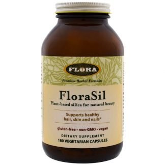 Flora, フローラシル、自然な美しさのための植物性シリカ、ベジキャップ180錠