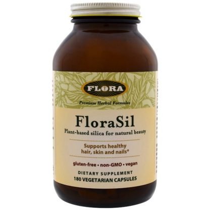 Flora, フローラシル、自然な美しさのための植物性シリカ、ベジキャップ180錠