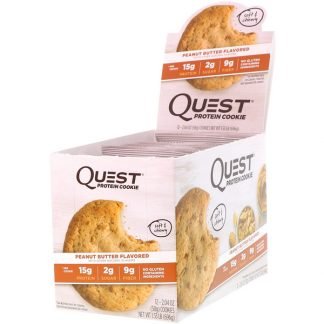 Quest Nutrition, プロテインクッキー、ピーナッツバター、12パック、各2.04 oz (58 g)
