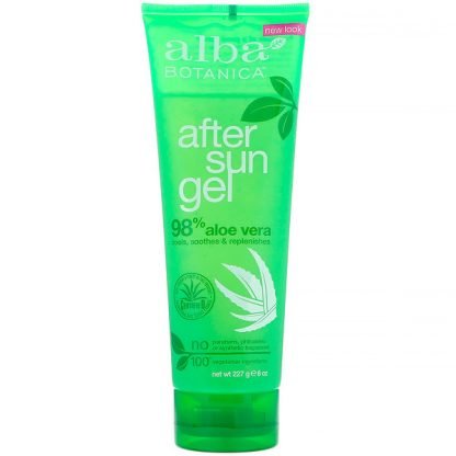 Alba Botanica, 日焼け後の肌を非常に柔らかく, 98%アロエベラジェル, 8オンス (227 g)