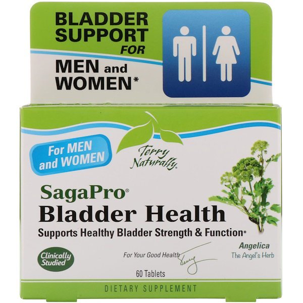 EuroPharma, Terry Naturally, SagaPro Bladder Health、タブレット60錠