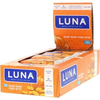 Clif Bar, Luna, Creamy Dreamy Peanut Butter, 15 Bars, 1.69 oz (48 g) Each