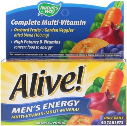 Nature's Way, ネイチャーズウェイ, Alive!、Men's Energyマルチビタミン･マルチミネラル、50錠