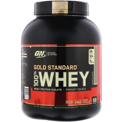 Optimum Nutrition, （オプティマムニュートリション）ゴールドスタンダード 100%ホエイ, クッキー&クリーム, 2.1 kg