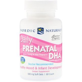 Nordic Naturals, デイリー・プレナタルDHA、500 mg、ソフトジェル60 錠