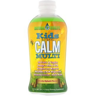 Natural Vitality, キッズ・ナチュラル・カーム・マルチ、オーガニック・フルーティー・スプラッシュ・フレーバー、 30 液量オンス (887 ml)