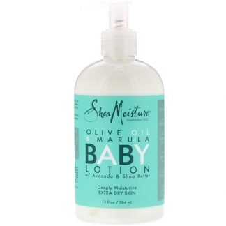 SheaMoisture, オリーブオイル & マルラ ベビーローション、乾燥肌用、13 fl oz (384 ml) (Discontinued Item)
