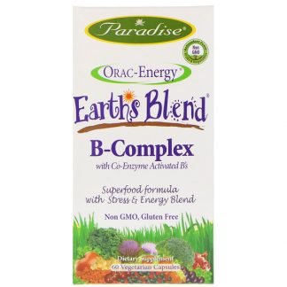Paradise Herbs, Orac-Energy、大地のブレンド、 コエンザイムアドバンスドB類配合B複合体、60ベジタリアンカプセル