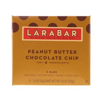 Larabar, ピーナッツバター・チョコレートチップ、5本入り、1本当たり1.6 oz (45 g)