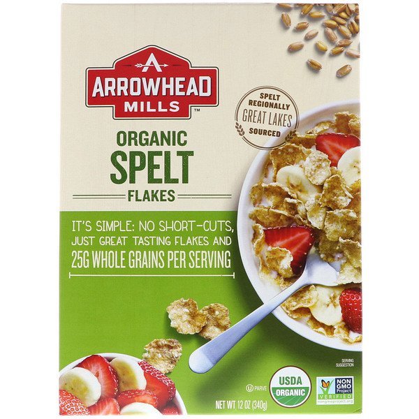 Arrowhead Mills, オーガニック スペルト・フレーク, 12 オンス (340 g)