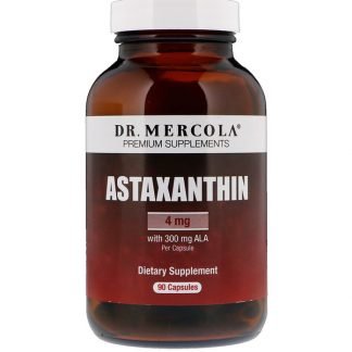 Dr. Mercola, アスタキサンチン、4 mg、90カプセル