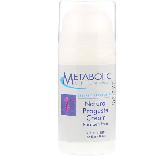 Metabolic Maintenance, ナチュラル プロゲステロン クリーム、100ml(3.5fl oz)