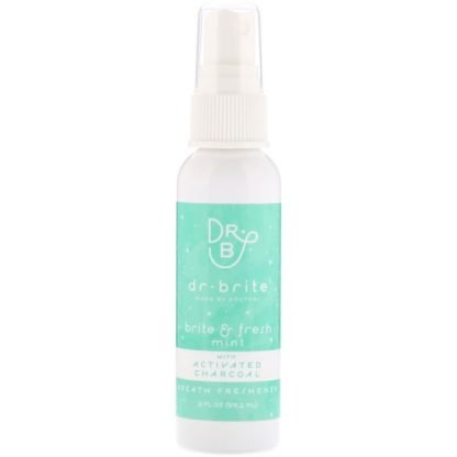 Dr. Brite, ブライト & フレッシュ ブレス フレッシュナー、ミント、2 fl oz (59.1 ml)