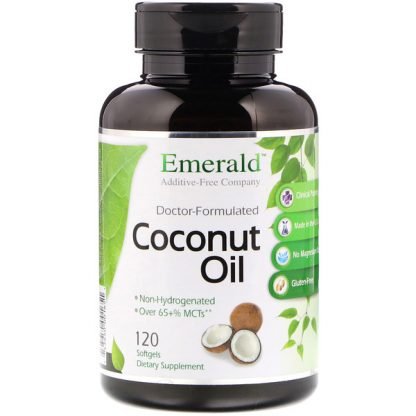 Emerald Laboratories, ココナッツオイル、ソフトジェル120錠