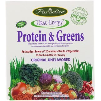 Paradise Herbs, ORAC-エナジー®,  プロテイン & グリーンズ, 14 パケット, 0.53 オンス (15 g)