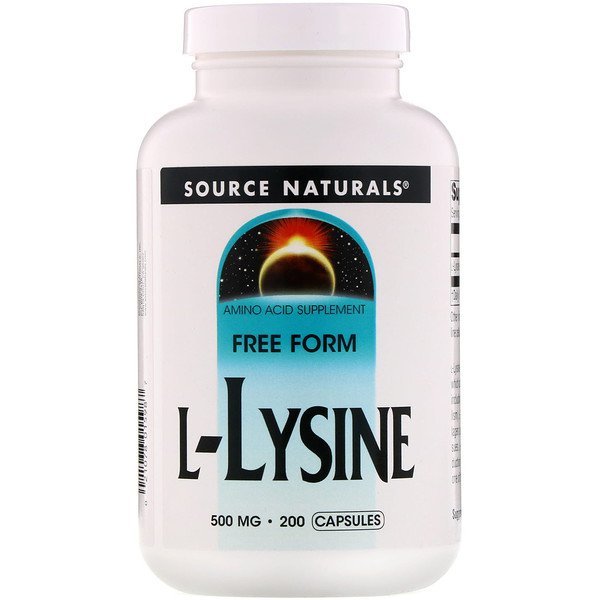 Source Naturals, L-リジン、500 mg、 200カプセル