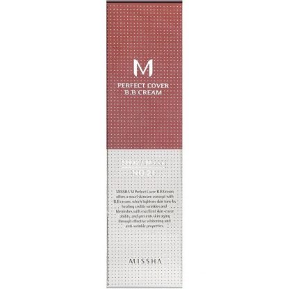 Missha, MパーフェクトカバーBBクリーム, No. 21ライトベージュ, 50 ml