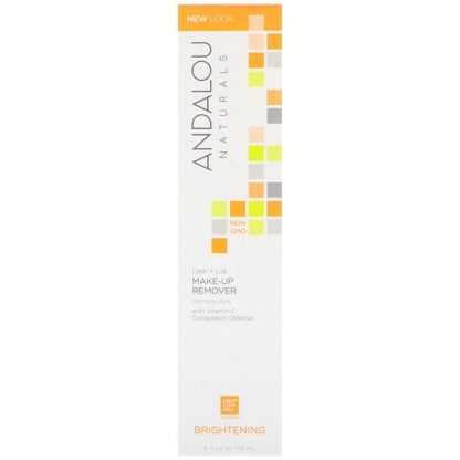 Andalou Naturals, ラッシュ + リッド・メイクアップ・リムーバー、ブライトニング、 6 液量オンス (178 ml)
