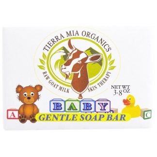 Tierra Mia Organics, ヤギの生ミルクスキンセラピー、赤ちゃんにも優しい固形石鹸（108 g）