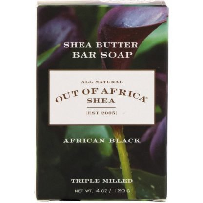 Out of Africa, ピュア･シアバター固形石鹸、アフリカン･ブラック、4 oz (120 g)