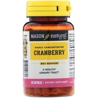 Mason Natural, クランベリー、高濃縮、60カプセル