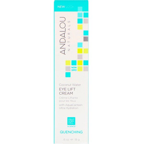 Andalou Naturals, ココナッツウォーターアイリフトクリーム、クエンチング、0.60液体オンス(18 g)