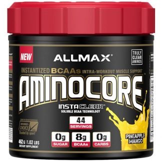 ALLMAX Nutrition, AMINOCORE, Instantized BCAAs Intra-Workout Muscle Support, Pineapple Mango, 1.02 lbs. (462 g)