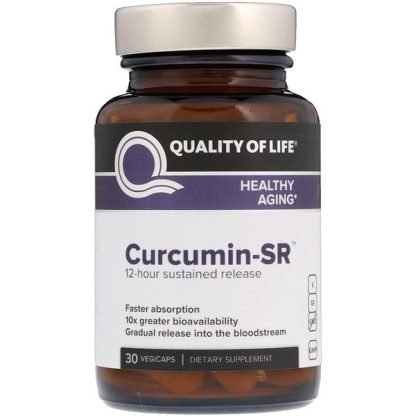 Quality of Life Labs, クルクミン-SR、ベジキャップ30錠
