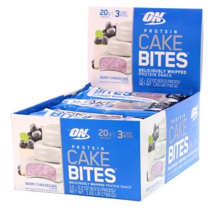 Optimum Nutrition, プロテインケーキバイト、ベリーチーズケーキ、12本入り、各2.2 oz (63 g)