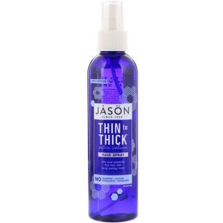 Jason Natural, 薄い髪から濃い髪へ, エクストラボリューム ヘアスプレー, 8液量オンス (237 ml)