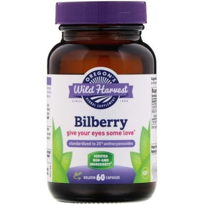 Oregon's Wild Harvest, Bilberry, 60 Gelatin Capsules