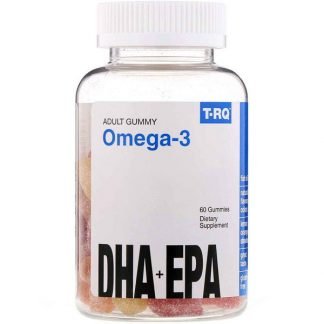 T-RQ, Omega-3, DHA + EPA, Lemon, Orange, Strawberry, 60 Gummies