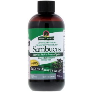 Nature's Answer, Sambucus、ブラックエルダーベリー、12,000 mg、8液量オンス（240 ml） (Discontinued Item)