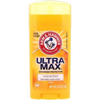 Arm & Hammer, ウルトラマックス、固形制汗デオドラント、女性用、無香性、2.6オンス（73g）