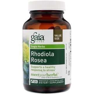 Gaia Herbs, ロディオラ・ロゼア, ベジタリアン液状植物性カプセル 120 錠