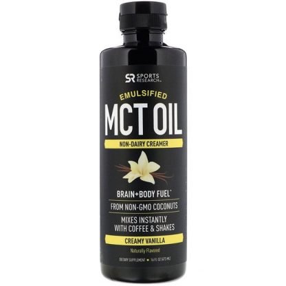 Sports Research, Emulsified MCT Oil, Creamy Vanilla, 16 fl oz (473 ml)