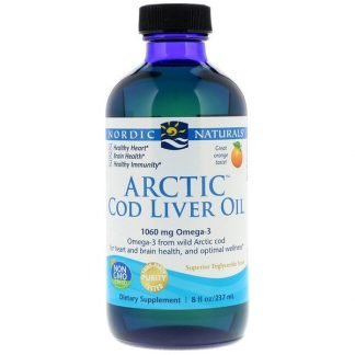 Nordic Naturals, 北極タラの肝油、 オレンジ、 8液量オンス (237 ml)