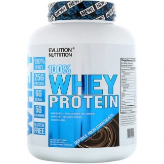 EVLution Nutrition, 100%ホエイプロテイン、ダブルリッチチョコレート、4 lb (1814 g)